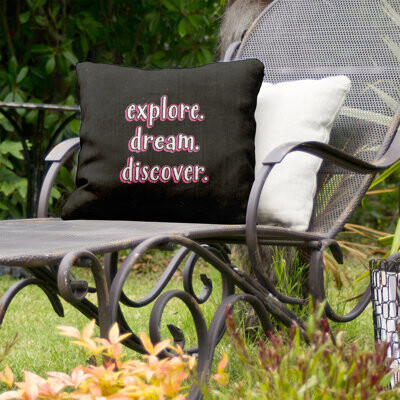 ArtVerse Explore Dream Discover Indoor/Outdoor Throw Pillow