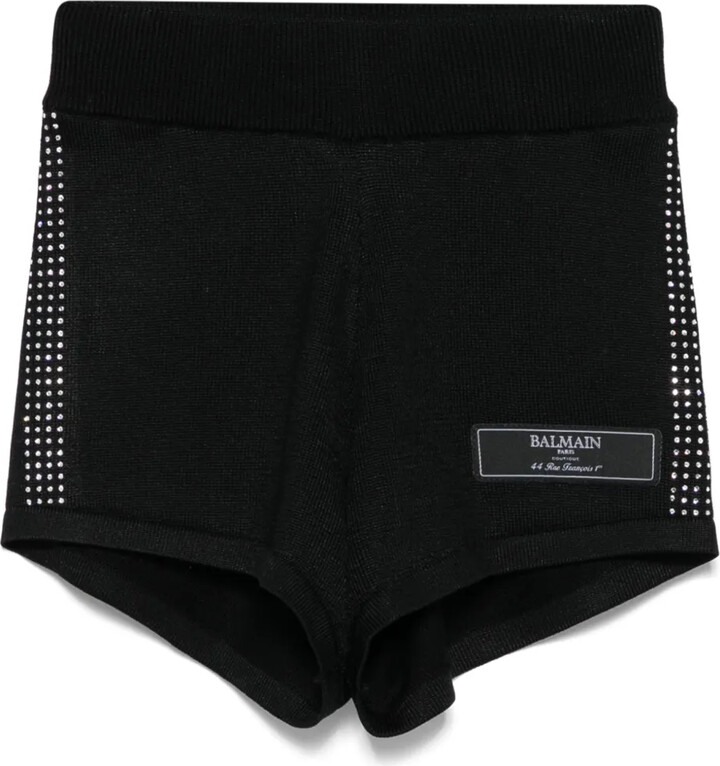 Balmain Kids Logo-Patch Shorts
