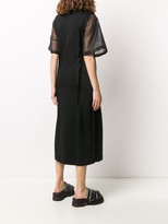 Thumbnail for your product : Diesel Black Gold Organza Sleeves Midi Dress