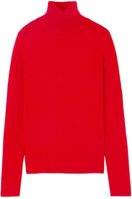 Joseph Ribbed Merino Wool Turtleneck Sweater - Red