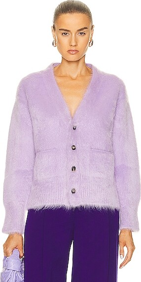 Bottega Veneta Wool Cardigan in Lavender - ShopStyle
