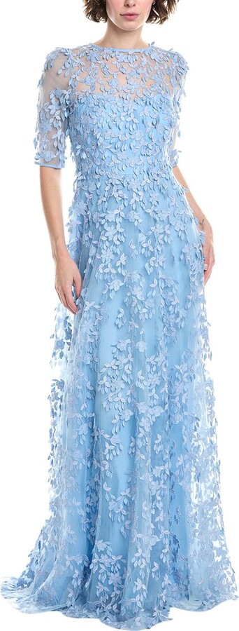 Teri Jon by Rickie Freeman Tulle A-Line Gown