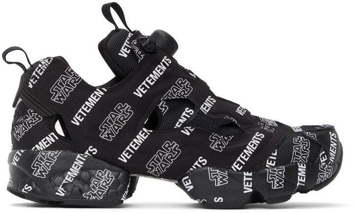 Vetements Black Reebok Edition STAR WARS Instapump Fury Sneakers - ShopStyle