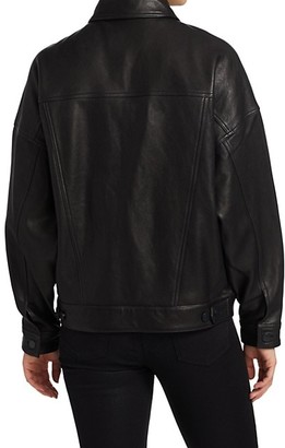 J Brand Drew Oversized Leather Jacket