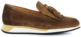 Thumbnail for your product : Santoni Light Brown Suede Moccasin With Tassels