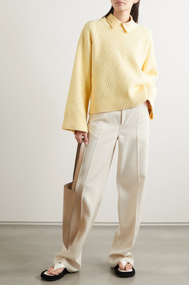 HOLZWEILER Brunost Waffle-knit Cotton Sweater