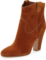 Thumbnail for your product : Gianvito Rossi Suede Western Bootie, Luggage