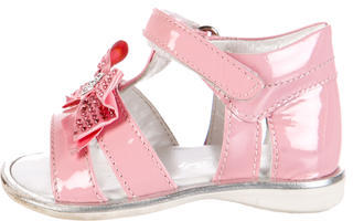 Blumarine Girls' Embellished Patent Leather Sandals