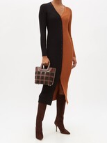 Thumbnail for your product : STAUD Shirley Mini Raffia And Leather Tote Bag - Black Multi