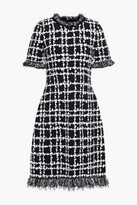 Thumbnail for your product : Oscar de la Renta Frayed Jacquard-knit Dress