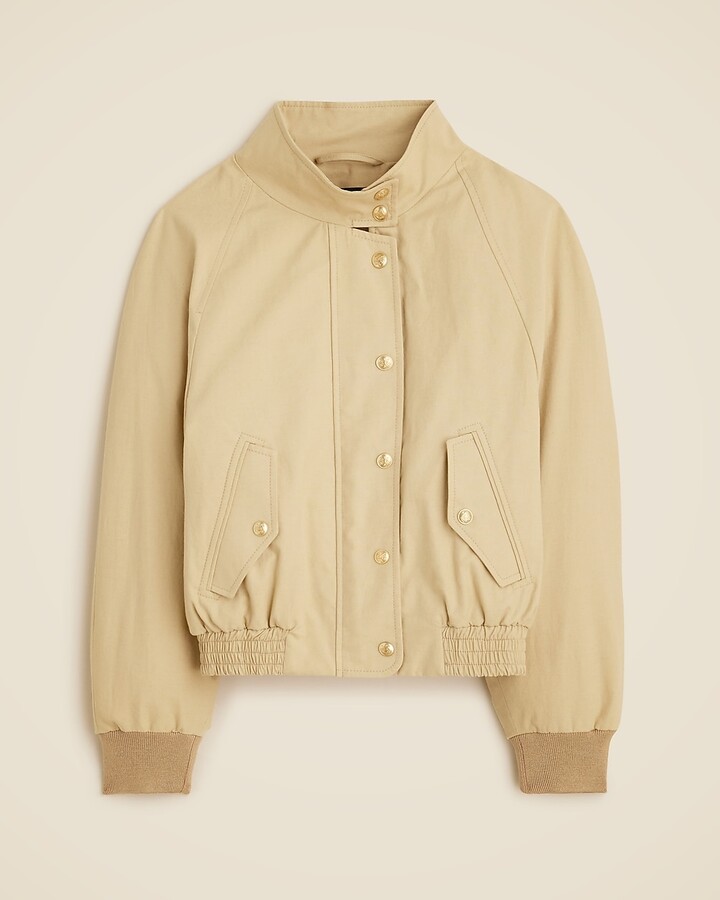 Cotton-blend flight jacket