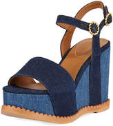 chloe sandals deep denim
