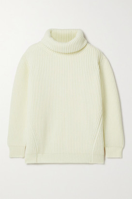 &Daughter Net Sustain Inver Ribbed Merino Wool-blend Turtleneck Sweater