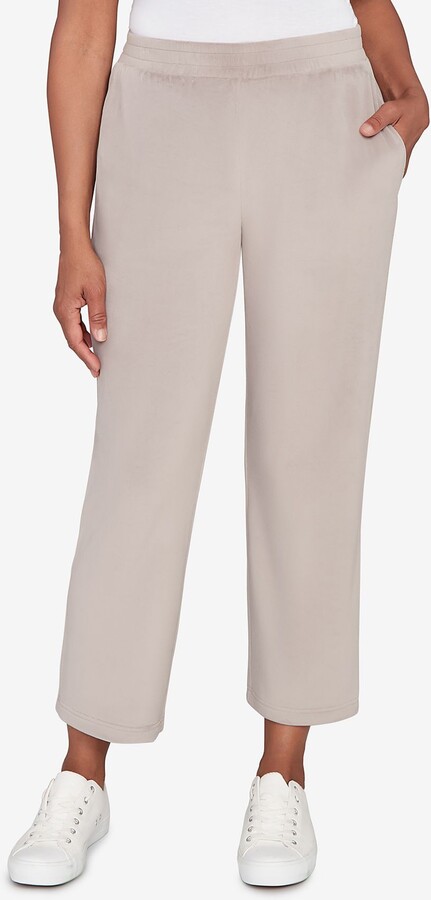 Alfred Dunner Petite Luxe Double Knit Average L ength Pants