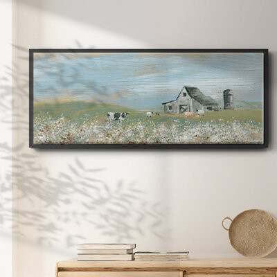 Red Barrel Studio Cotton Fields- Framed Canvas