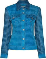 Thumbnail for your product : Marine Serre Moonfish button-up denim jacket