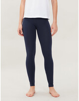 Thumbnail for your product : Tommy Hilfiger Branded-embroidery cotton-blend jersey leggings