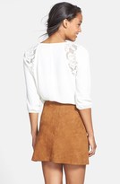 Thumbnail for your product : Jolt Perforated Faux Suede Miniskirt (Juniors) (Online Only)