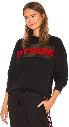 Ivy Park Sheer Flocked Logo Sweatshirt
