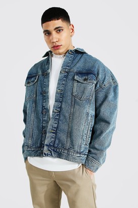 medium wash denim jacket mens