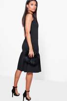Thumbnail for your product : boohoo Olivia Drop Waist Peplum Shift Dress