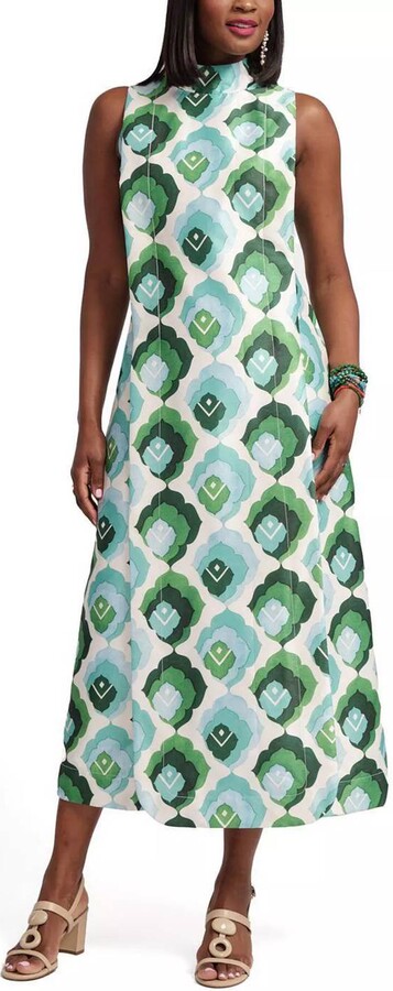 Frances Valentine Carlyle Maxi Dress In Graphic Leaf