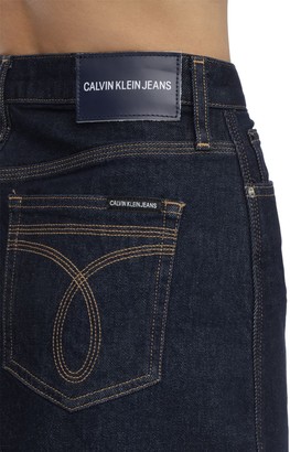 Calvin Klein Jeans High Rise Cotton Denim Mini Skirt
