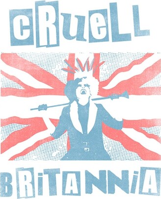 Disney Junior's Cruella Cruell Britannia T-Shirt - White - Medium