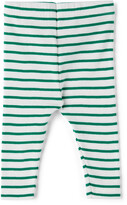 Thumbnail for your product : Petit Bateau Baby Green & White Logo Leggings