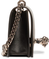 Thumbnail for your product : Alexander McQueen Embellished Knuckle Clasp Leather Box Satchel