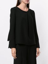 Thumbnail for your product : Giorgio Armani Pleated Long-Sleeve Blouse