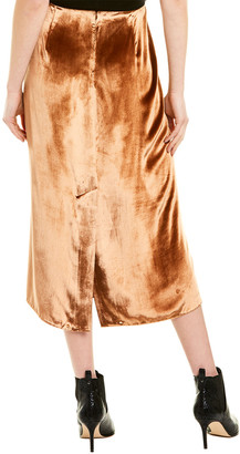 Vince Panne Silk-Blend Wrap Skirt