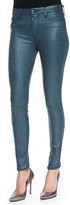 Thumbnail for your product : 7 For All Mankind Seamed Leather Skinny Pants