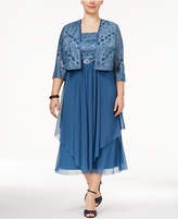 Thumbnail for your product : R & M Richards Plus Size Tiered A-Line Dress and Jacket