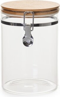 Smart Design Glass & Bamboo Canister