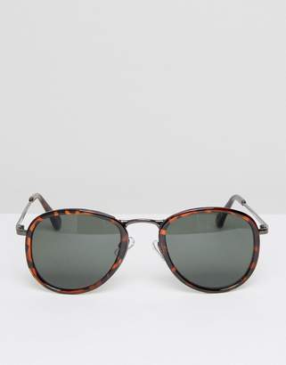 Quay Round Sunglasses In Brown Tortoise