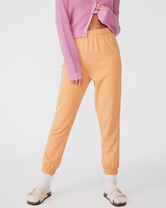 Cotton On Women's Yellow Sweatpants - High-Waisted Trackpants - Size XS at The Iconic