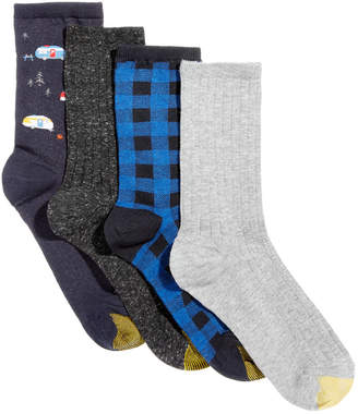 Gold Toe Women's 4-Pk. Glamping Buffalo-Check Crew Socks, A Macy's Exclusive Style
