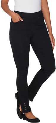 knit denim pull on jeans