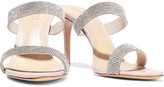 Thumbnail for your product : Schutz Beatriz Crystal-embellished Leather Mules