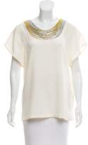 Thumbnail for your product : 3.1 Phillip Lim Silk Metallic Embellished Top