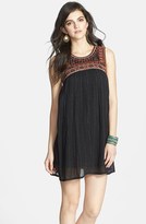 Thumbnail for your product : Urban Outfitters Free People Embroidered Bib Cotton Shift Dress