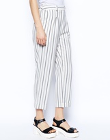 Thumbnail for your product : ASOS Slouch Peg Trousers in Stripe