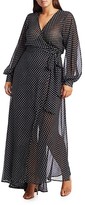 Thumbnail for your product : Baacal, Plus Size Polka Dot Maxi Wrap Dress