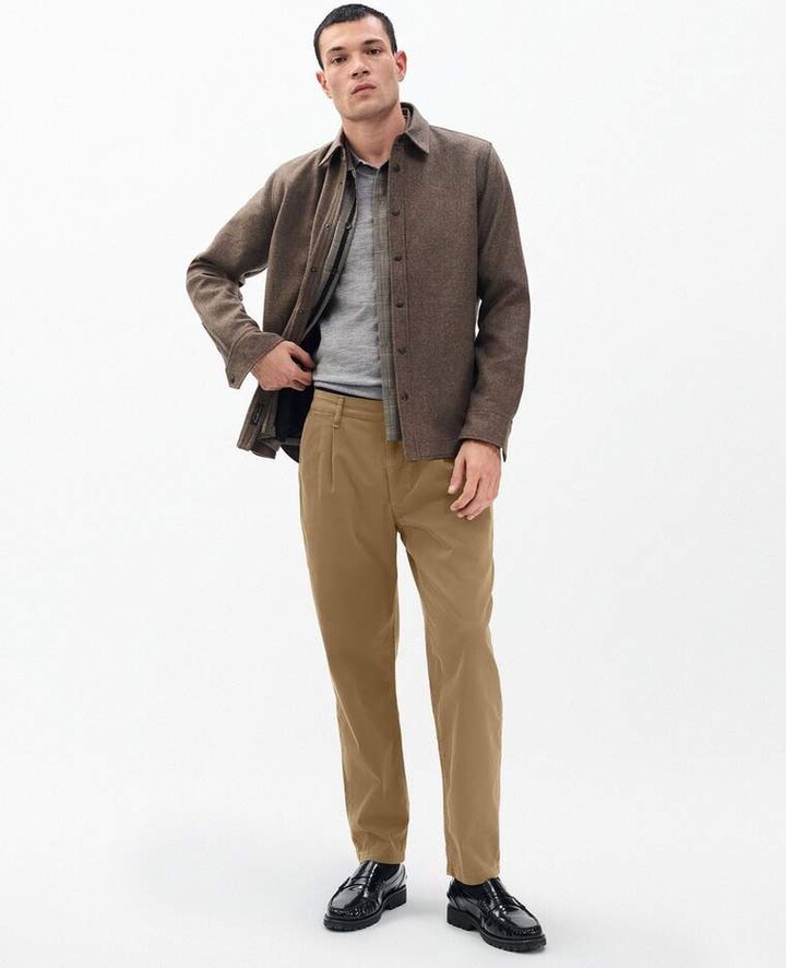Evan Pleated Stretch Twill Chinos