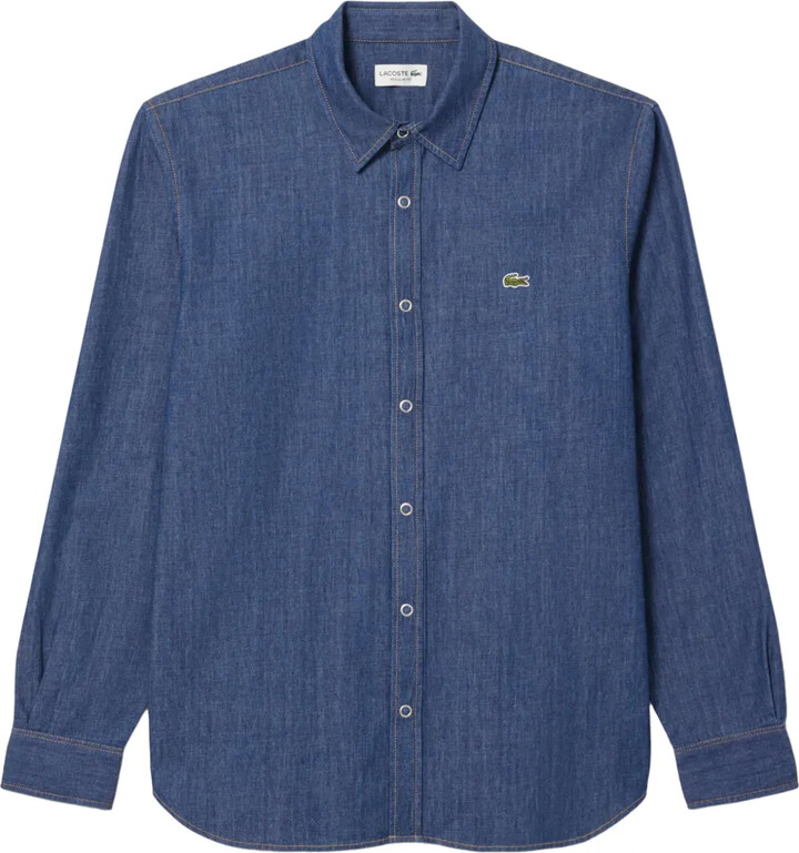 Lacoste Logo-Appliqué Denim Shirt