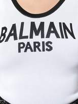 Thumbnail for your product : Balmain scoop back logo bodysuit
