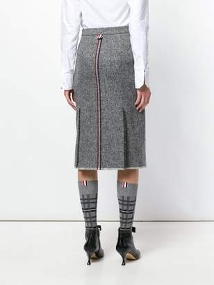 Thom Browne Striped High-waisted Wool Pencil Skirt