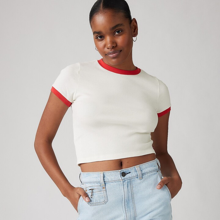 Levi's Essential Ringer Sporty T-Shirt - Women's - Cloud Dancer