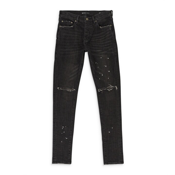 Purple Brand OVER SPRAY Black SKINNY JEANS